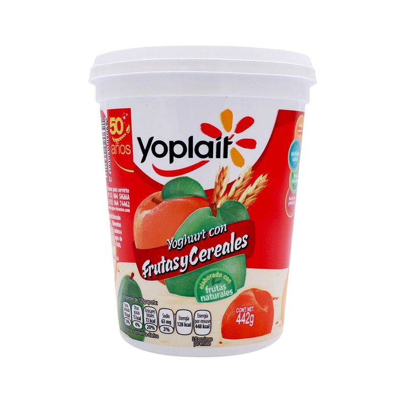 Yoghurt Yoplait con Frutas y Cereales 450kg