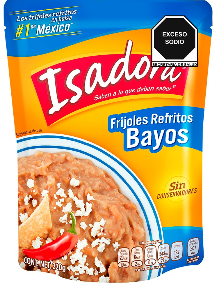 Frijoles Isadora Bayos Refritos Bolsa 220gr