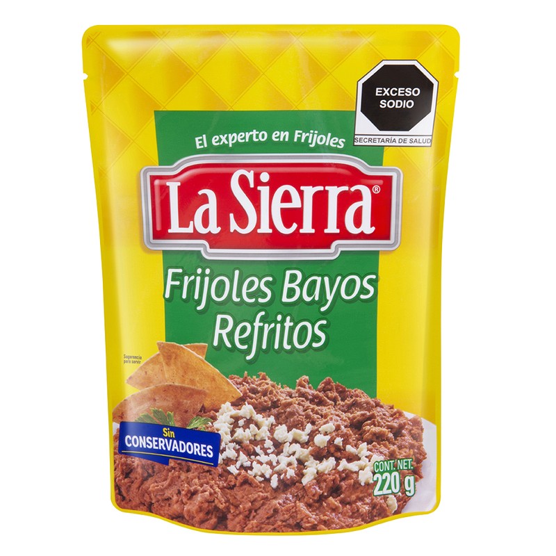 Frijoles La Sierra Bayos Refritos Bolsa 220gr