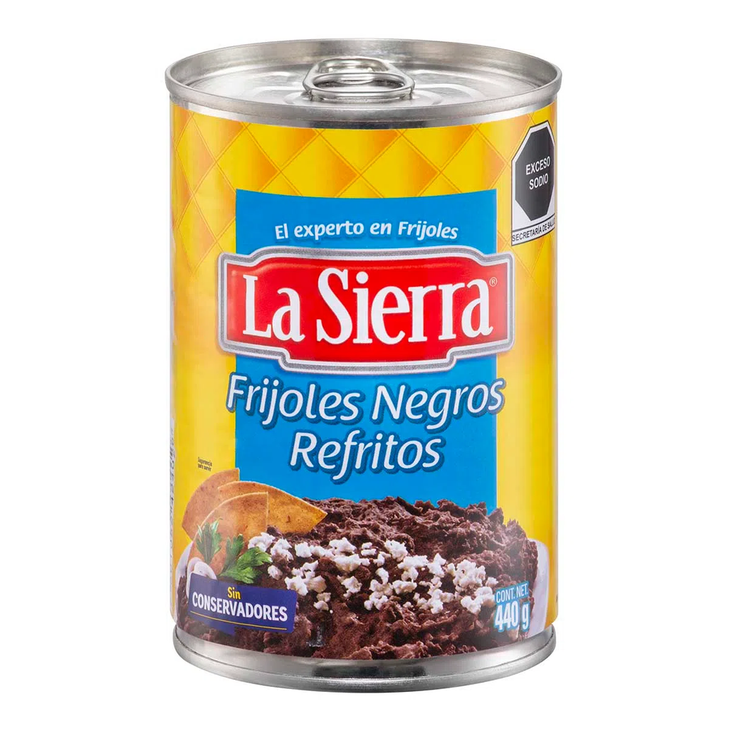 Frijoles La Sierra Negros Refritos 440gr