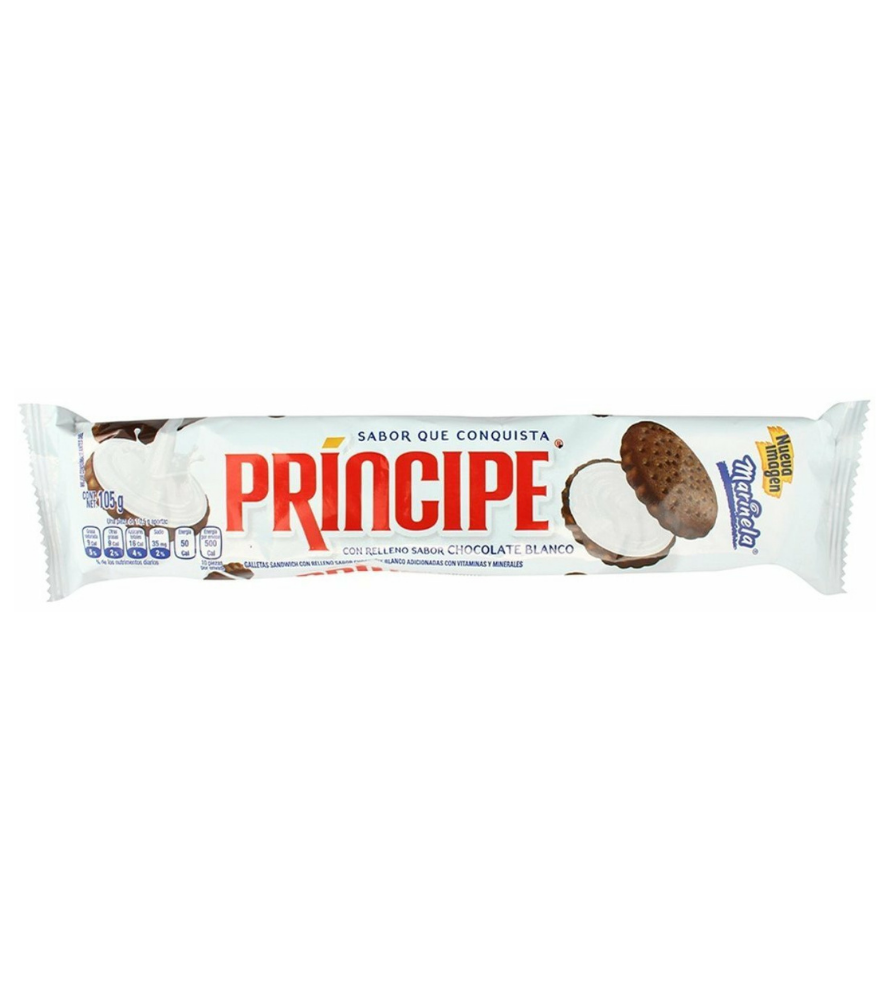 Galletas Príncipe Marinela Chocolate Blanco 126gr