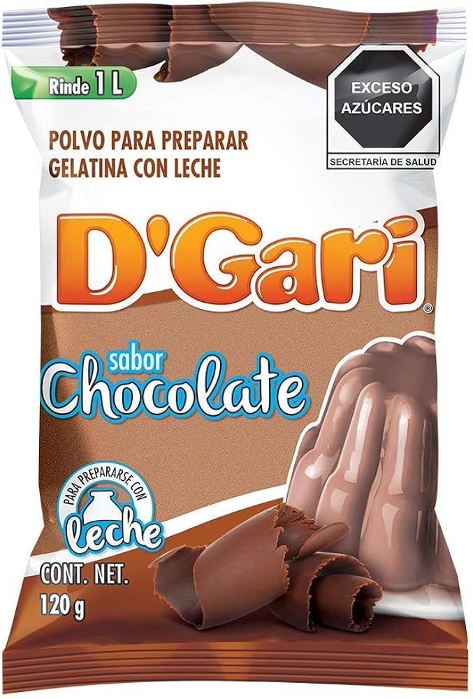 Gelatina D'Gari Chocolate en Polvo para Leche 120gr