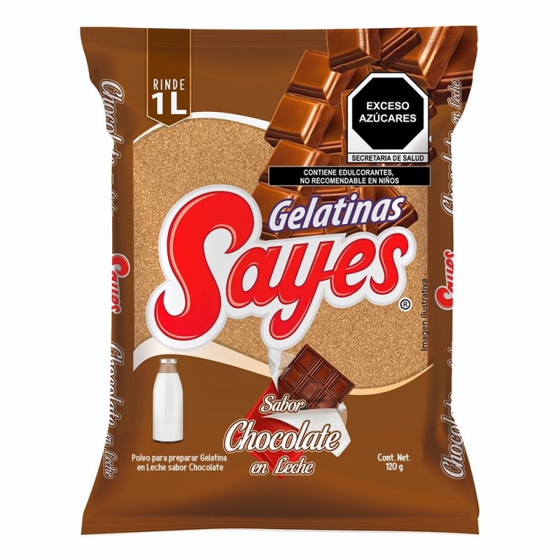 Gelatina Sayes Chocolate en Polvo para Leche 120gr
