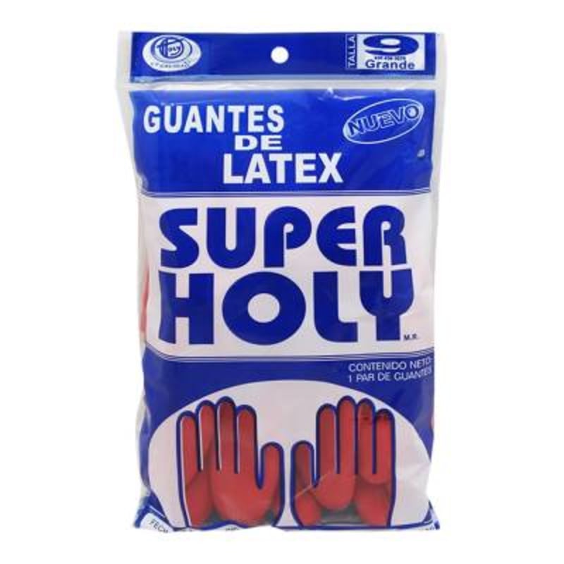 Guantes Super Holy de Latex Talla Grande 1pz