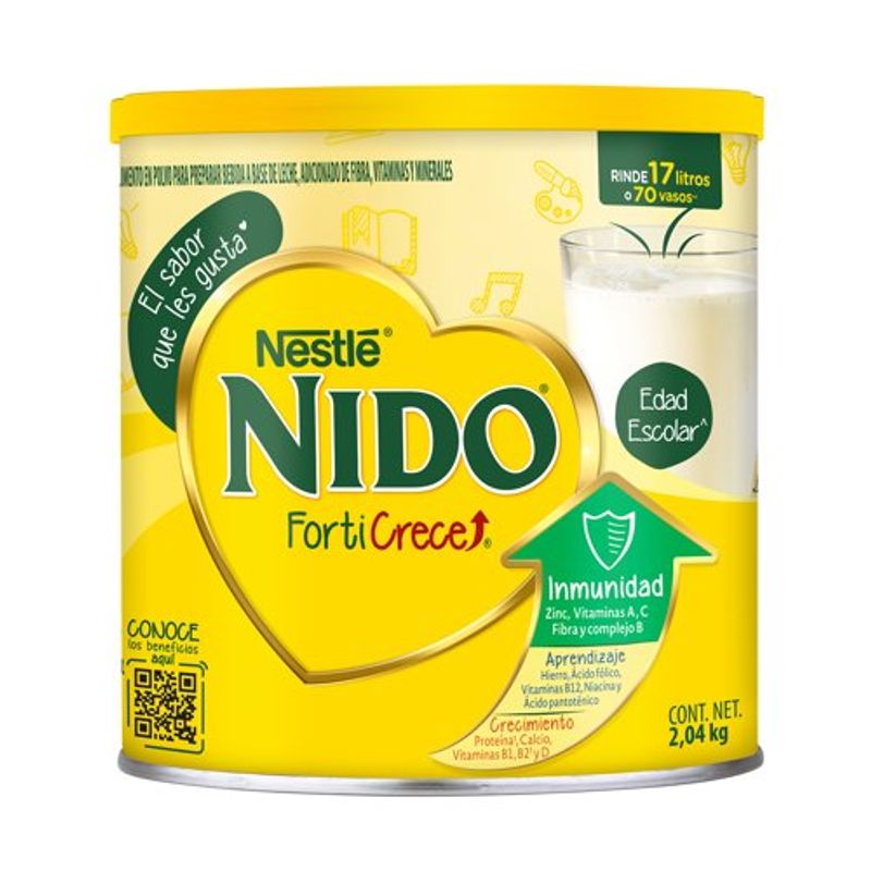 Leche Nido Forti Crece Nestlé en Polvo 2.04kg