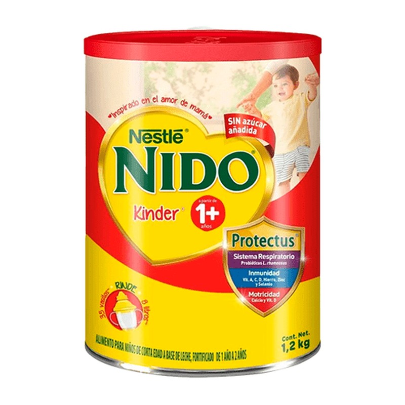 Leche Nido Kínder 1+ Nestlé en Polvo 1.2kg