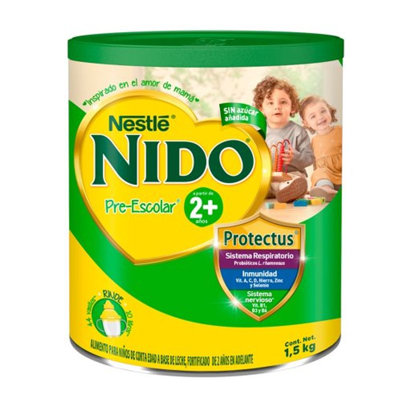 Leche Nido Preescolar Nestlé en Polvo 1.5kg