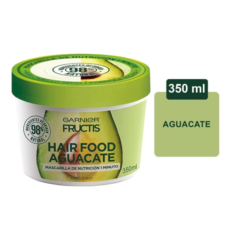 Mascarilla Revitalizante para Cabello Fructis Garnier Hair Food Aguacate Nutrición 350ml