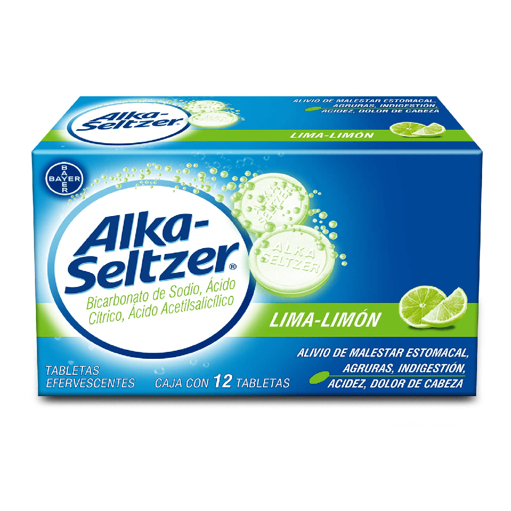 Medicamento Alka-Seltzer Lima-Limón 12pz