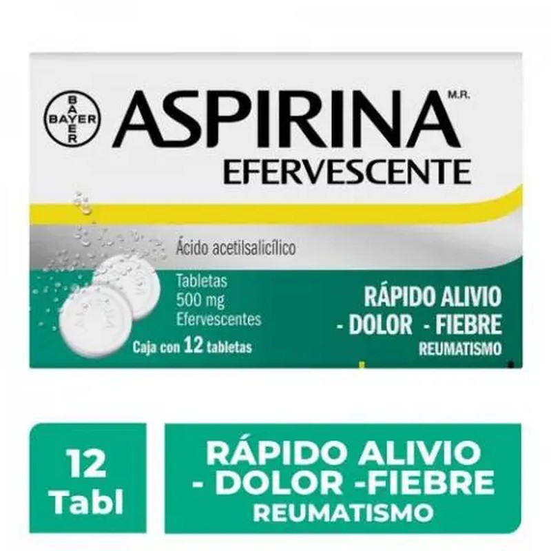 Medicamento Aspirina Efervescente 12pz