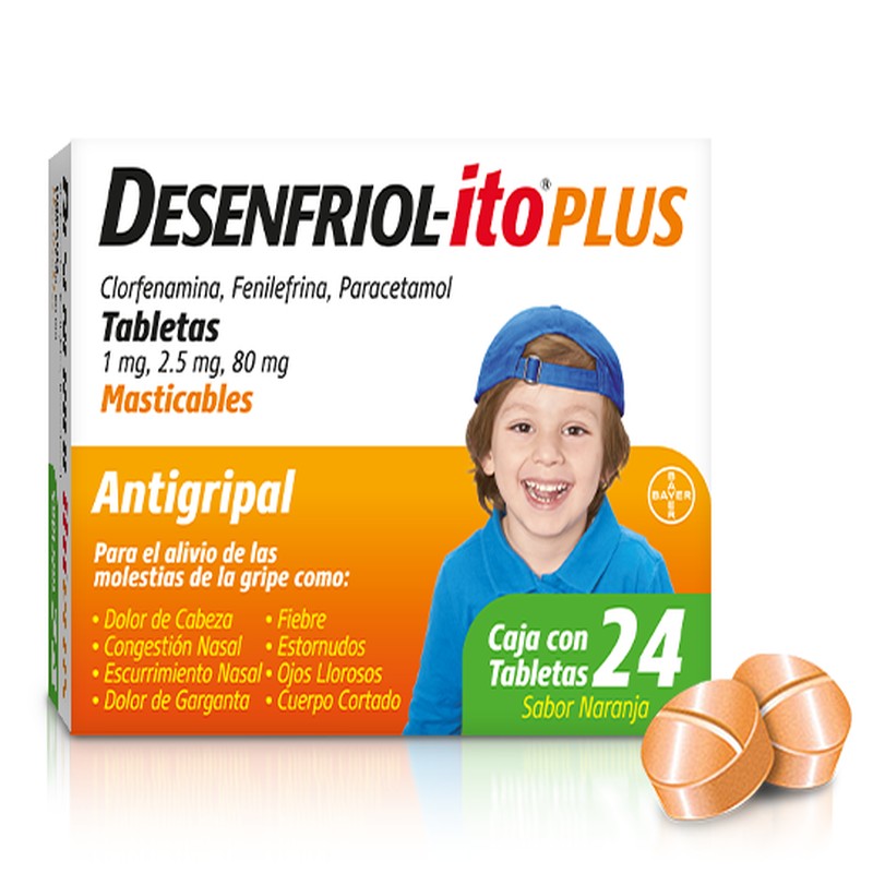 Medicamento Desenfriolito Plus para Niños 24pz