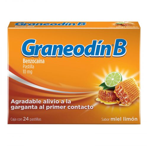 Medicamento Graneodin B Sabor Miel Limon Caja con 24pz