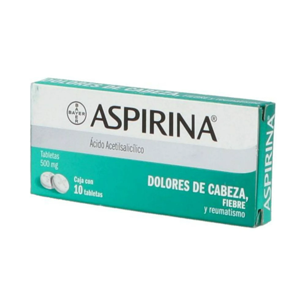 Medicamento Tabletas Aspirina 500mg Tira con 10pz