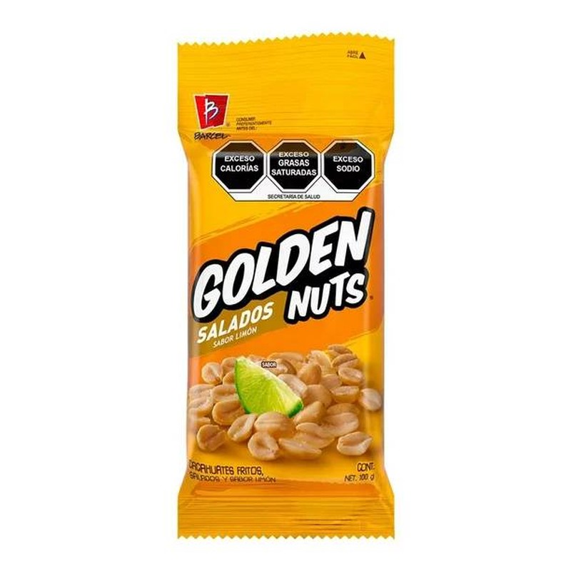 Cacahuates Golden Nuts Barcel Salados con Limón 105gr