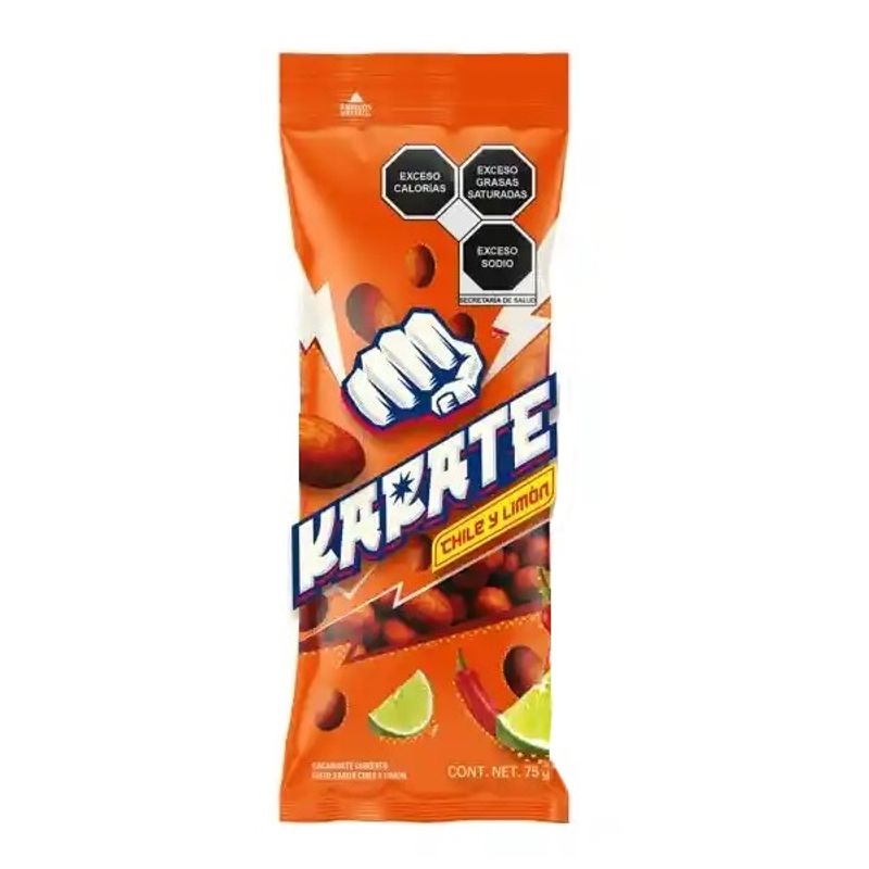 Cacahuates Karate Chile y Limón 75gr