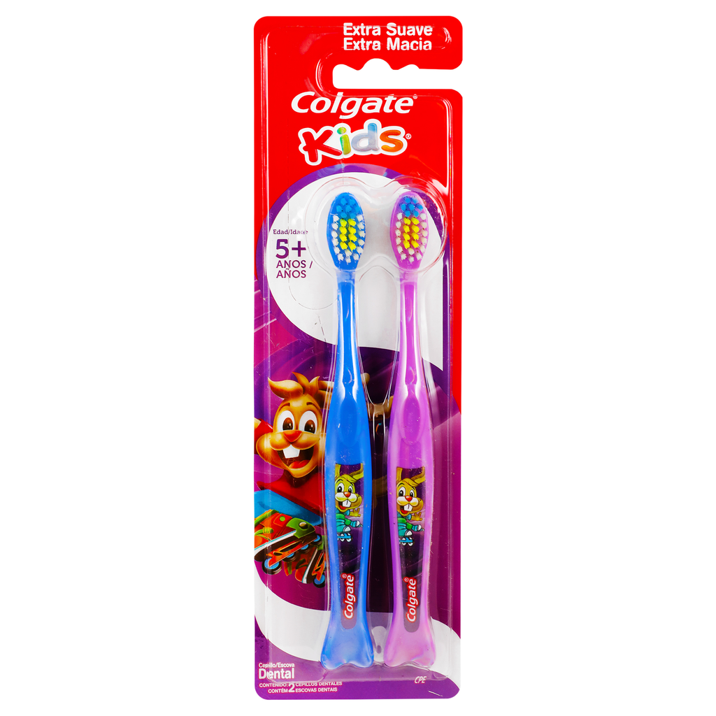 Cepillo Dental Colgate Kids Extra Suave 2pz