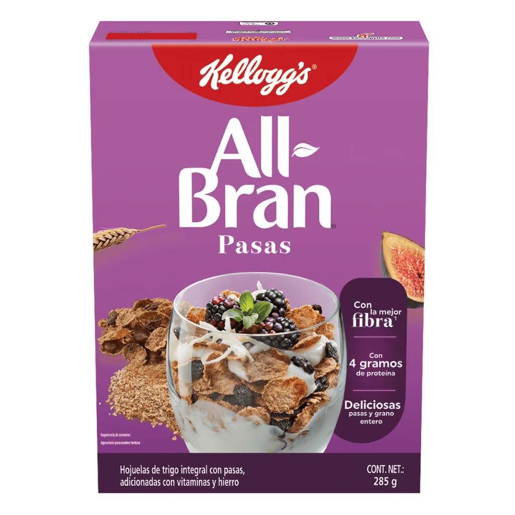 Cereal All-Bran Kellogg's Pasas 285gr