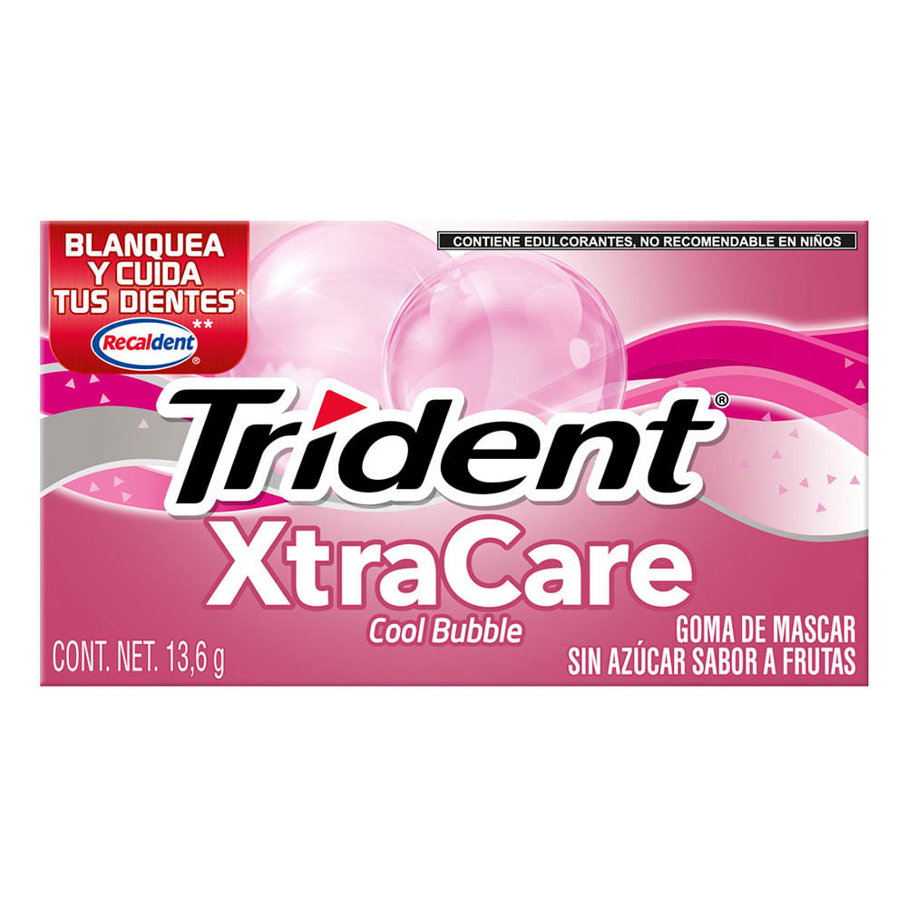 Chicle Trident Xtracare Cool Bubble 13.6gr