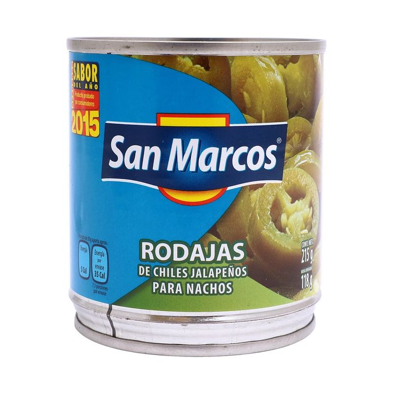 Chiles Nachos de Jalapeños San Marcos 215gr