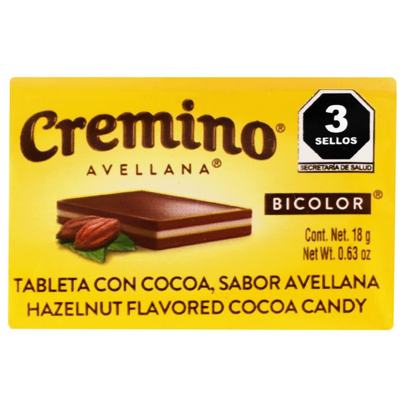 Chocolate Cremino Avellana 18gr