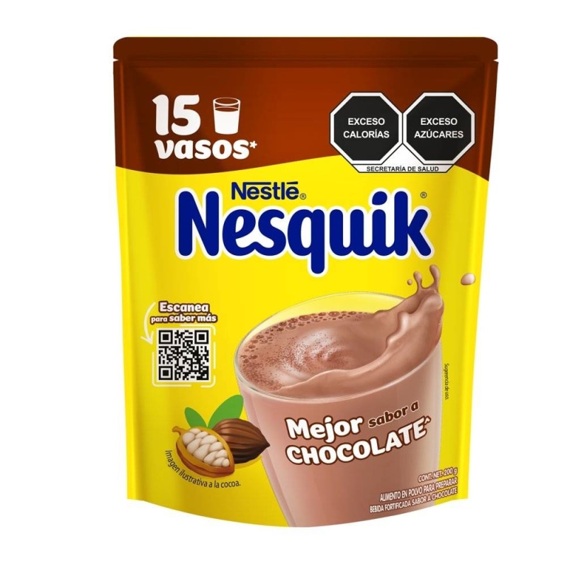 Chocolate Nesquik Nestlé en Polvo Bolsa 200gr