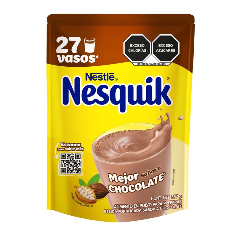 Chocolate Nesquik Nestlé en Polvo Bolsa 357gr