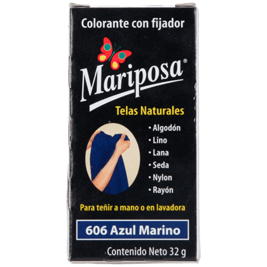 Colorante para Tela Mariposa 606 Azul Marino 32gr