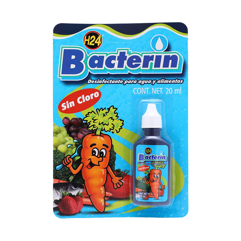 Desinfectante para Alimentos Bacterin H24 Gotero 20ml