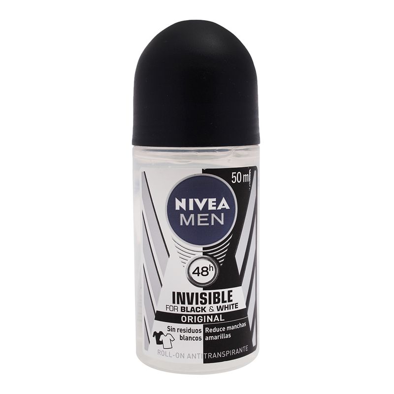 Desodorante Nivea Men Invisible For Black White Roll-On 50ml