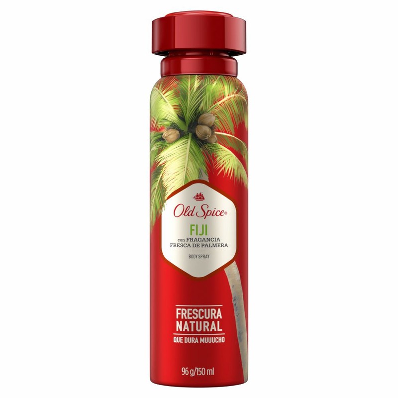 Desodorante Old Spice Fiji con Fragancia Fresca de Palmera en Aerosol 150ml
