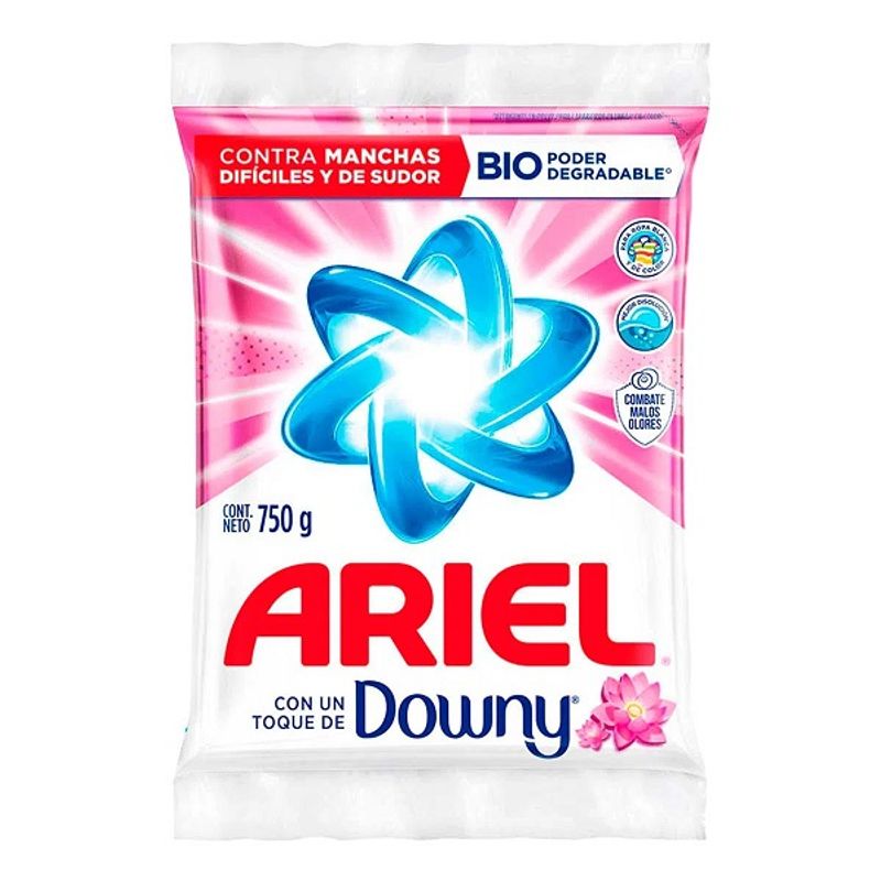 Detergente Ariel con Downy en Polvo 750gr