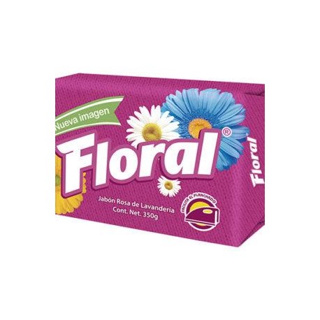 Detergente Floral Rosa de Lavanderia en Barra 350gr