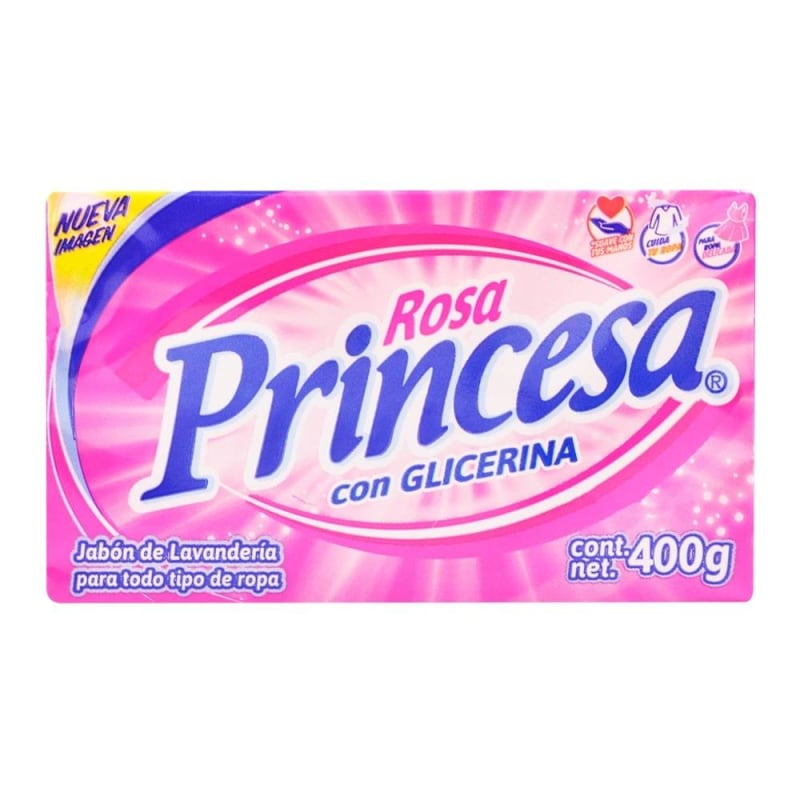 Detergente Rosa Princesa con Glicerina en Barra 400gr