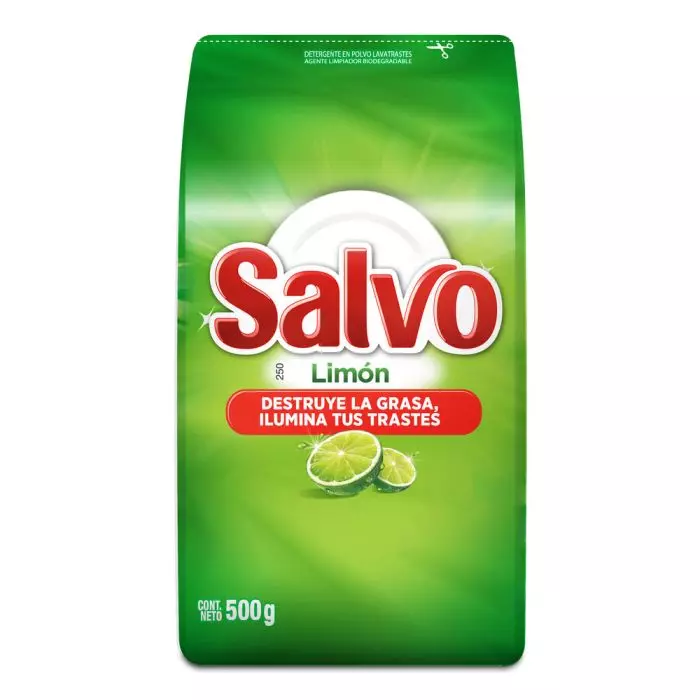 Detergente Salvo Limón en Polvo 500gr