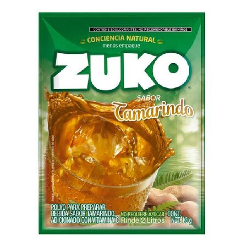 Polvo para Preparar Bebida Zuko Sabor Tamarindo 13gr