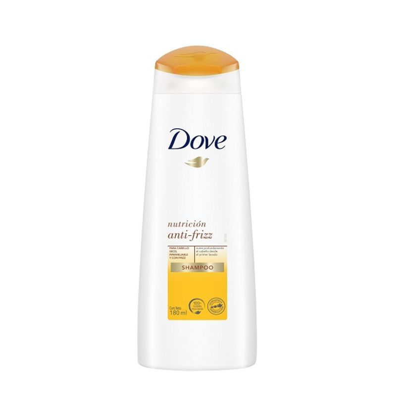 Shampoo Dove Nutrición Anti-Frizz 180ml