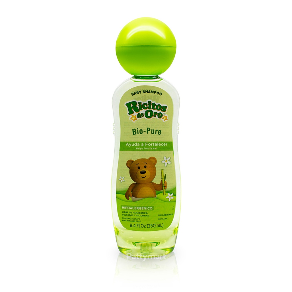 Shampoo Ricitos de Oro Bio-Pure Hipoalergénico Ayuda y Fortalecer 250ml