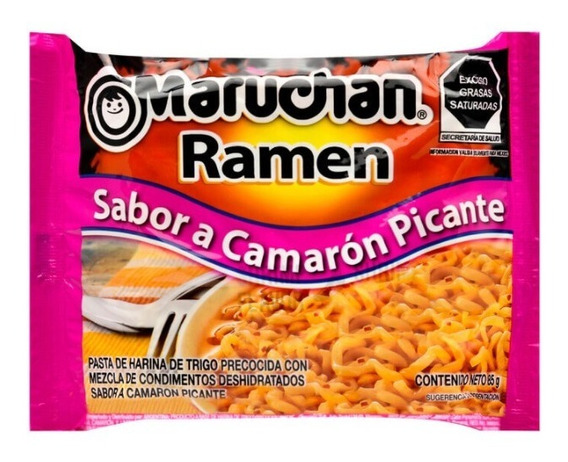Sopa Instantánea Maruchan Ramen Camarón Picante 85gr