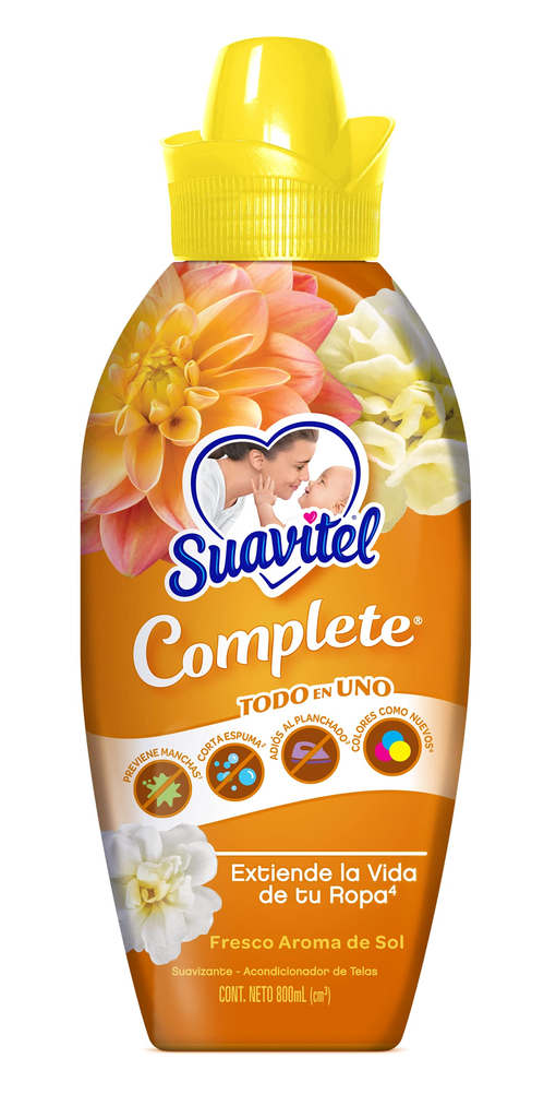 Suavizante de Telas Suavitel Complete Fresco Aroma de Sol 800ml