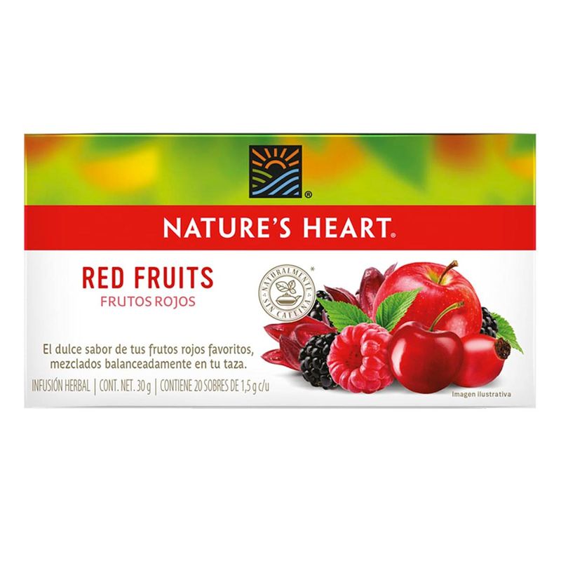 Té Nature´s Heart Frutos Rojos 1.75gr 20pz