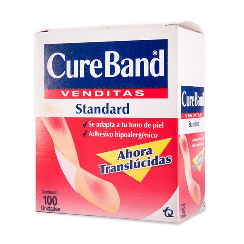 Venditas CureBand Translúcidas 100pz