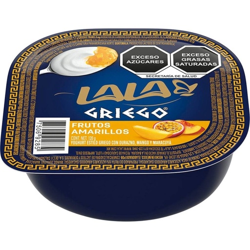 [LALA GRIEGO AMARILLO 120GR] Yoghurt Griego Lala Frutos Amarillos 120gr