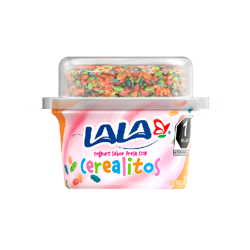 [LALA CEREALITOS 100GR] Yoghurt Lala Fresa Cerealitos 100gr
