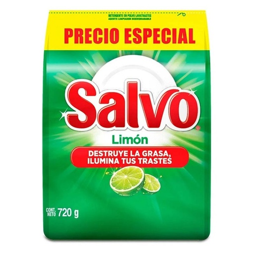 [SALVO 720GR] Detergente Salvo Limón en Polvo 720gr