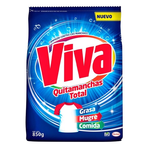 [VIVA PODER DUAL CON CLOROX 850GR] Detergente Viva Poder Dual con Clorox 850gr