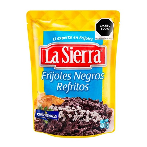 [SIERRA NEGROS REFRITOS 400GR] Frijoles La Sierra Negros Refritos 400gr