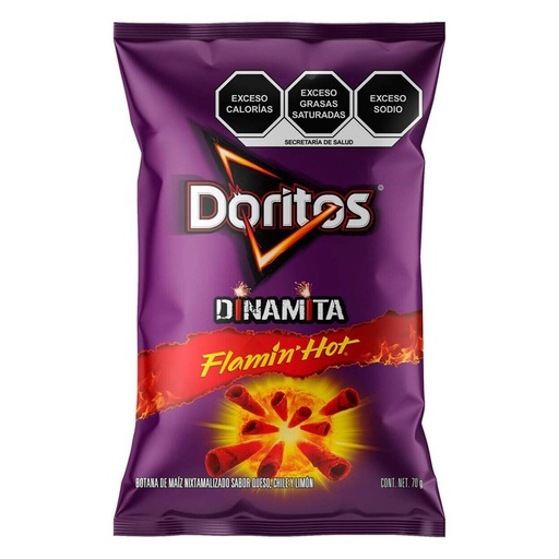 [DORITOS DINAMITA FLAMING 70GR] Frituras Doritos Sabritas Dinamita Flamín Hot 70gr