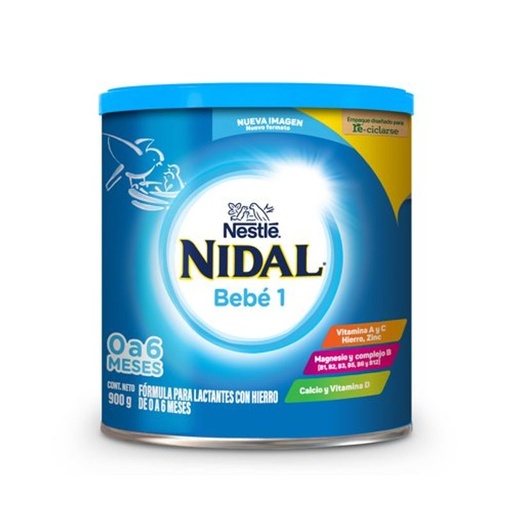 [NIDAL 1 NESTLÉ 900GR] Fórmula Nidal 1 Infantil Lata Nestlé 900gr