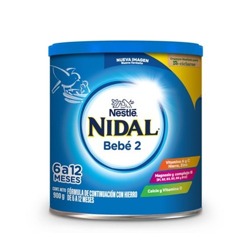 [NIDAL 2 NESTLÉ 900GR] Fórmula Nidal 2 Infantil Lata Nestlé 900gr