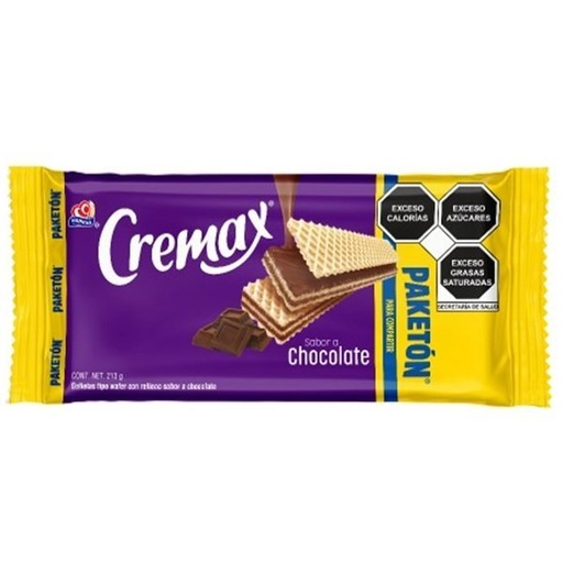 [CREMAX GAMESA CHOCOLATE 213GR] Galletas Cremax Paketon Gamesa Chocolate 213gr
